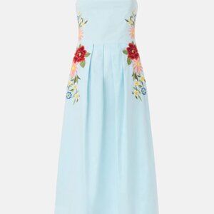 Fanm Mon Sadine Floral Embroidered Midi Dress